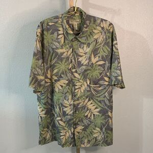 Tori Richard- Aloha Friday Tropical Leaf Shirt- Size Large